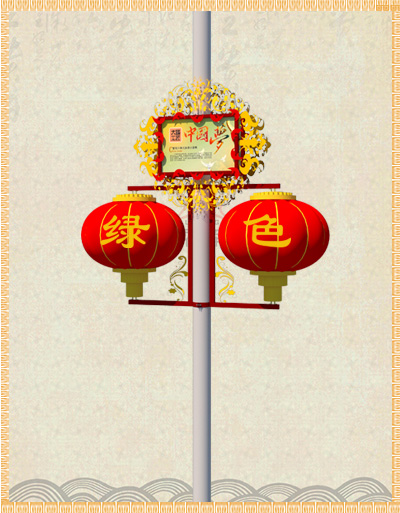 廣(guǎng)告燈箱+直徑700LED燈籠燈飾